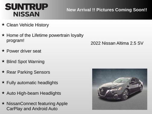 Black 2022 Nissan Altima 2.5 SV