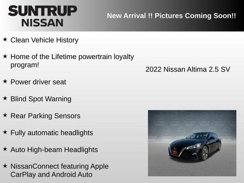 Black 2022 Nissan Altima 2.5 SV
