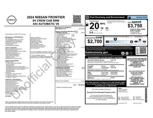 2024 Nissan Frontier SV