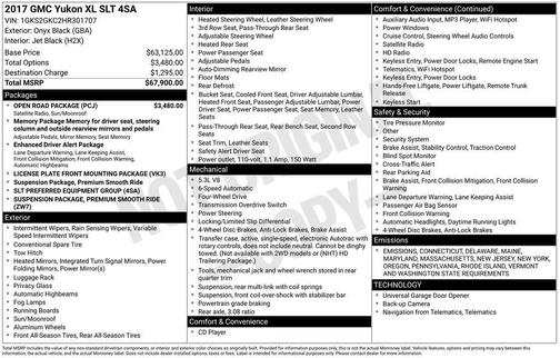 2017 GMC Yukon XL SLT