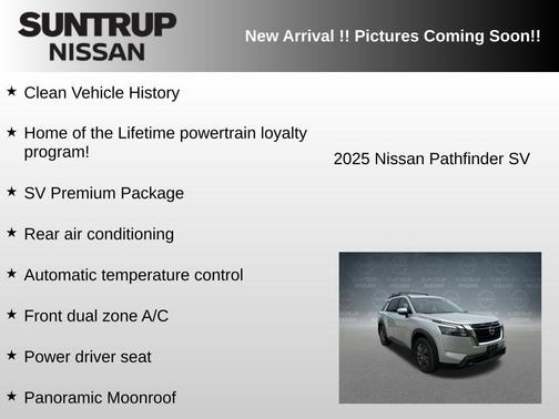 Brilliant Silver Metallic 2025 Nissan Pathfinder SV