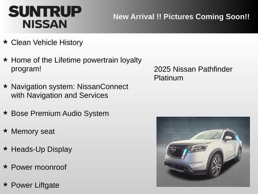 Brilliant Silver Metallic 2025 Nissan Pathfinder Platinum