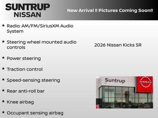 White 2026 Nissan Kicks SR