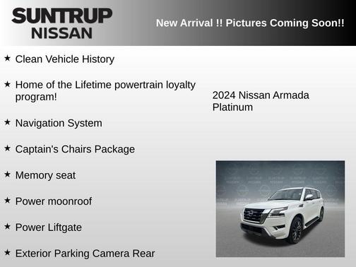 Aspen White Tricoat 2024 Nissan Armada Platinum