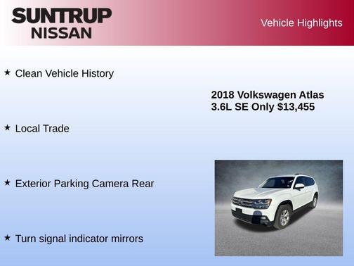 2018 Volkswagen Atlas 3.6L SE