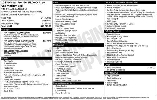 2025 Nissan Frontier PRO-4X