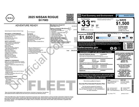 Scarlet Ember Tintcoat 2025 Nissan Rogue SV