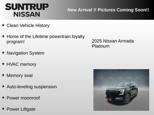 Super Black 2025 Nissan Armada Platinum