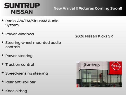 White 2026 Nissan Kicks SR