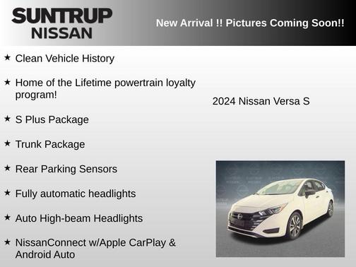 Cloud White 2024 Nissan Versa S