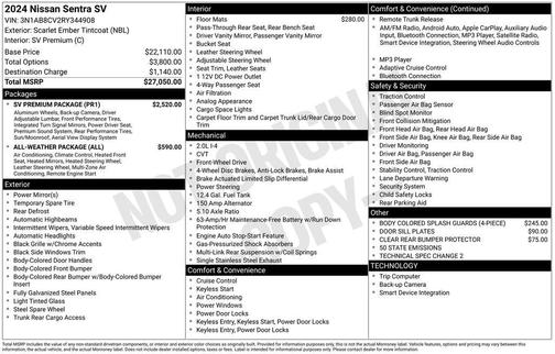 2024 Nissan Sentra SV