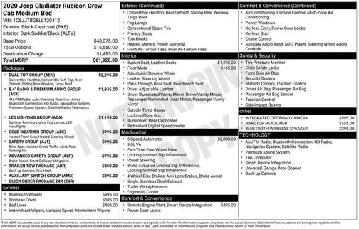 2020 Jeep Gladiator Rubicon