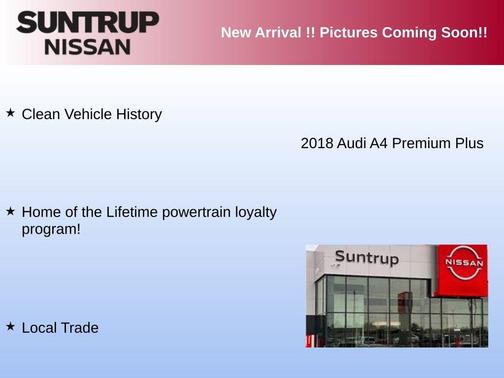 2018 Audi A4 2.0T Tech ultra Premium