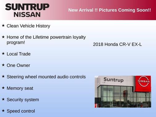 White 2018 Honda CR-V EX-L