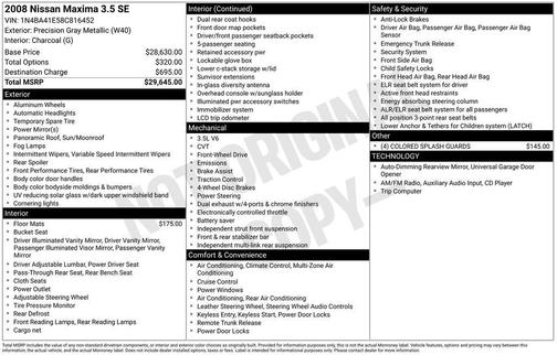 2008 Nissan Maxima SE
