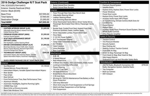 2016 Dodge Challenger R/T Scat Pack
