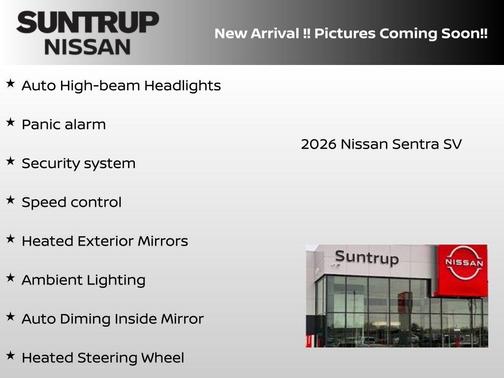Gun Metallic 2026 Nissan Sentra SV