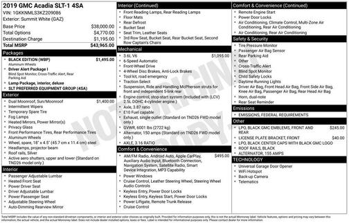 2019 GMC Acadia SLT-1