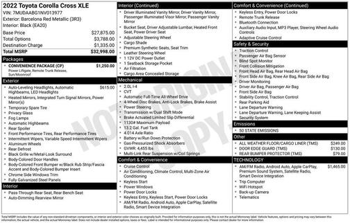 2022 Toyota Corolla Cross XLE