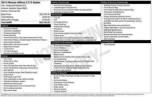 Metallic Slate 2013 Nissan Altima 3.5 S