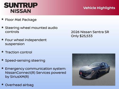 2026 Nissan Sentra SR