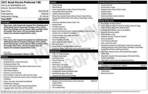 2021 Buick Encore Preferred