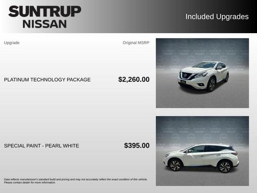 White 2017 Nissan Murano Platinum