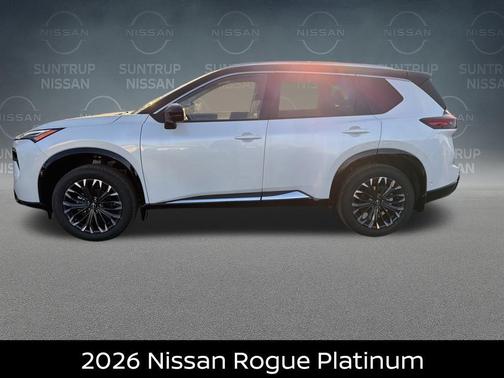 White / Black 2026 Nissan Rogue Platinum