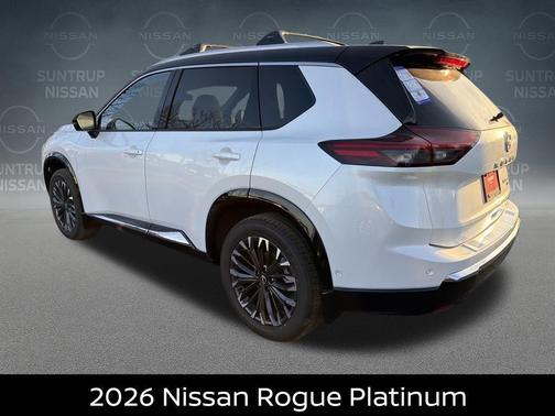 White / Black 2026 Nissan Rogue Platinum