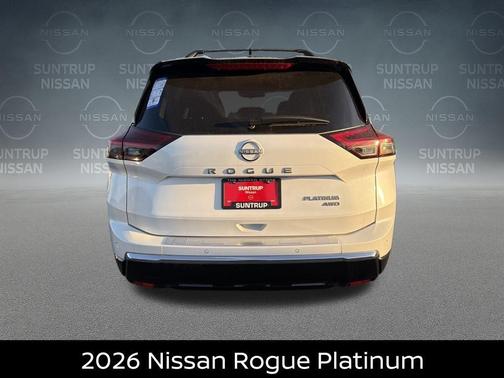 White / Black 2026 Nissan Rogue Platinum