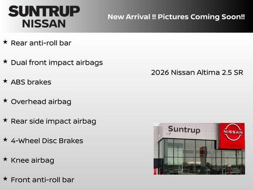Super Black 2026 Nissan Altima 2.5 SR