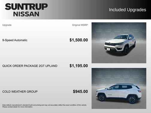 White Clearcoat 2019 Jeep Compass Sport