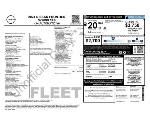 Glacier White 2024 Nissan Frontier SV