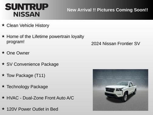 Glacier White 2024 Nissan Frontier SV