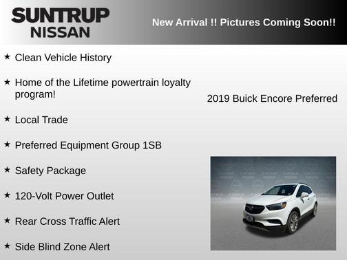Summit White 2019 Buick Encore Preferred