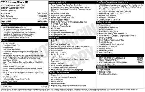 2025 Nissan Altima SR