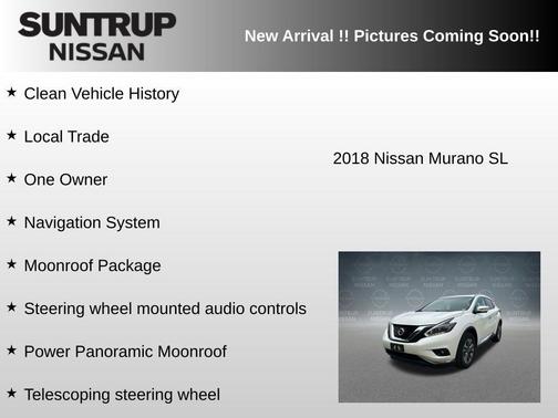 White 2018 Nissan Murano SL