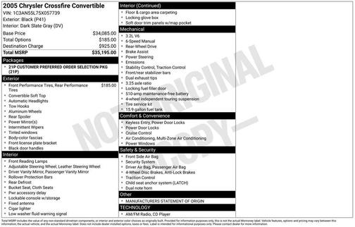 2005 Chrysler Crossfire 