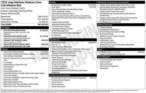 2022 Jeep Gladiator Rubicon