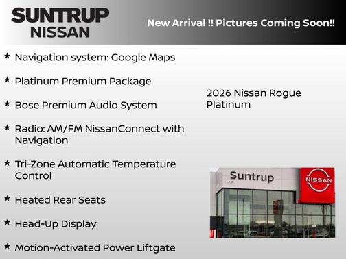 Super Black 2026 Nissan Rogue Platinum