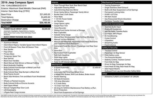 2016 Jeep Compass Sport