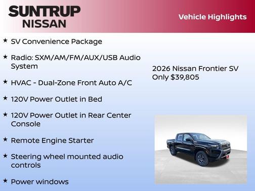 2026 Nissan Frontier SV