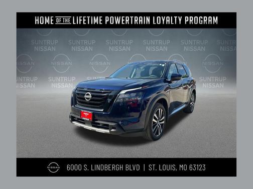 Deep Ocean Blue 2025 Nissan Pathfinder Platinum