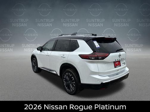 White / Black 2026 Nissan Rogue Platinum