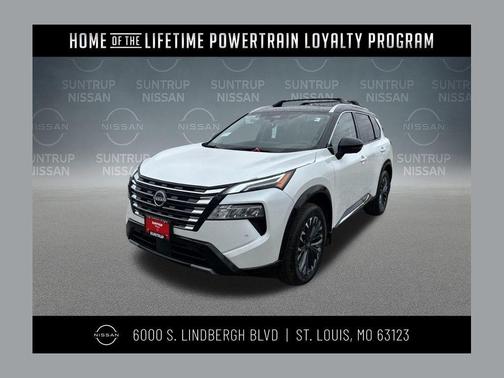 White / Black 2026 Nissan Rogue Platinum