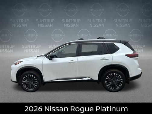 White / Black 2026 Nissan Rogue Platinum