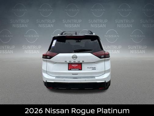 White / Black 2026 Nissan Rogue Platinum