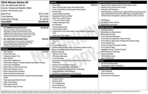2024 Nissan Sentra SV