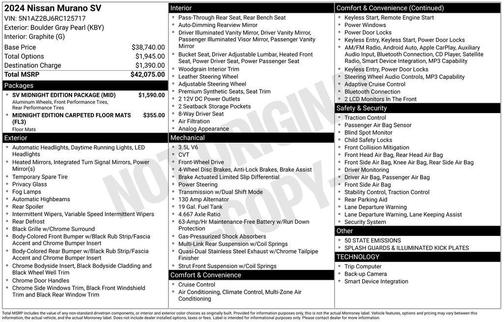 2024 Nissan Murano SV