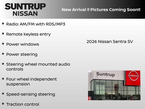 Gun Metallic 2026 Nissan Sentra SV